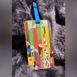 Colorful Geometric Luggage Tag